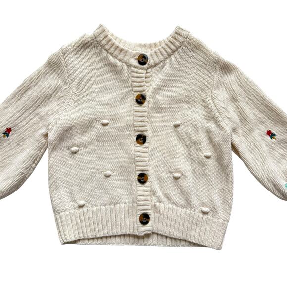 NWOT Hanna Andersson Holiday Bobble Cardigan Sweater Size 3T - Picture 2 of 5